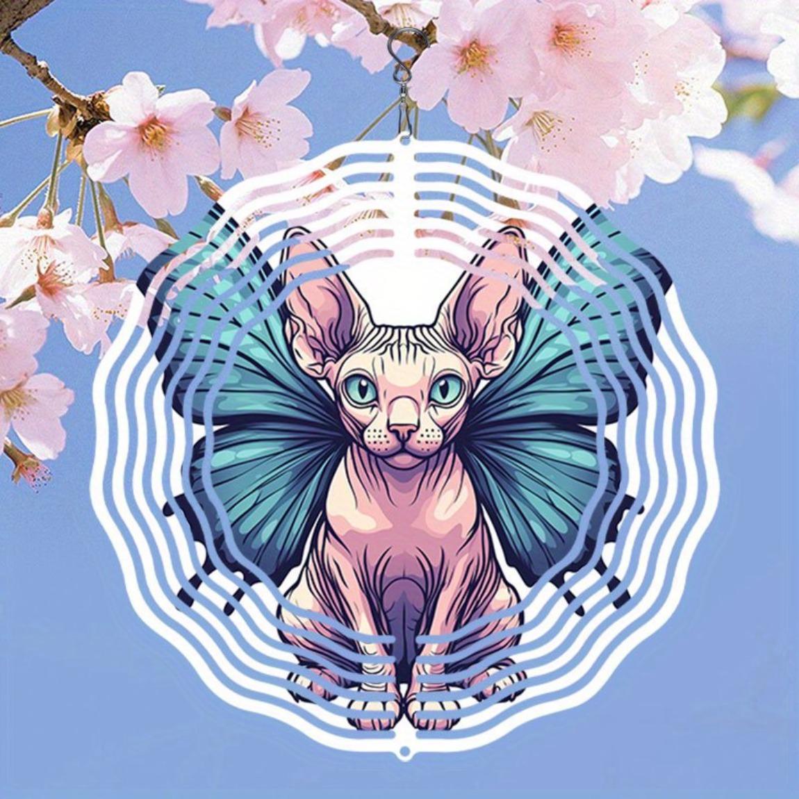 Butterfly Wing Cat Metal Wind Chime 3D Mandala Design Outdoor Garden Decor No Batteries Soothing Wind Powered Hanging Ornament for Patio Balcony 01A
Butterfly Wing Cat Metal Wind Chime 3D Mandala Design Outdoor Garden Decor No Batteries Soothing Wind Powered Hanging Ornament for Patio Balcony 01A