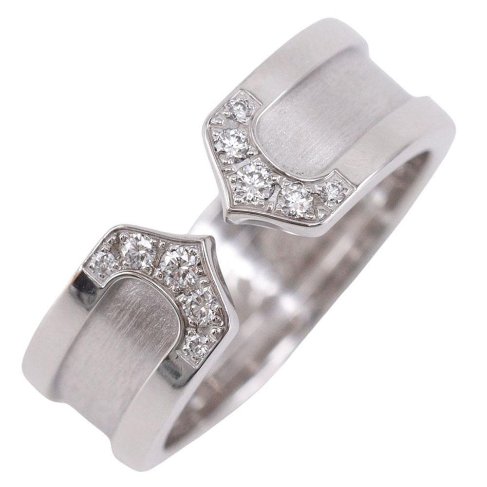 CARTIER C2 Ring K18 white gold/diamond #4.9(US Size) 7.2g Women Used
CARTIER C2 Ring K18 white gold/diamond #4.9(US Size) 7.2g Women Used