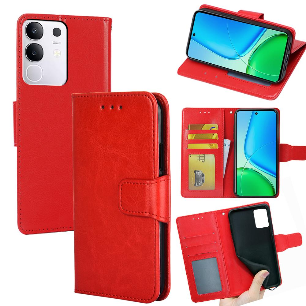 Для vivo Y29 4G Чохол Гаманець PU Шкіра+TPU Складана Підставка Чохол для Телефону Red
Для vivo Y29 4G Чохол Гаманець PU Шкіра+TPU Складана Підставка Чохол для Телефону Red