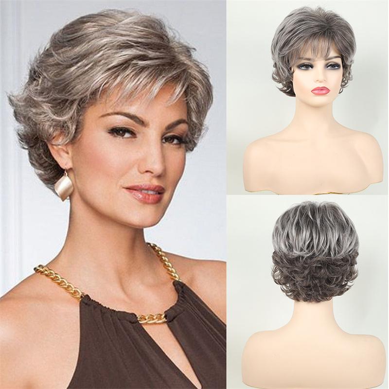 Synthetic Hair Short Haircuts Curly Wig with Bangs Granny Wigs for White Women Asian Cosplay Halloween Costume
Synthetic Hair Short Haircuts Curly Wig with Bangs Granny Wigs for White Women Asian Cosplay Halloween Costume