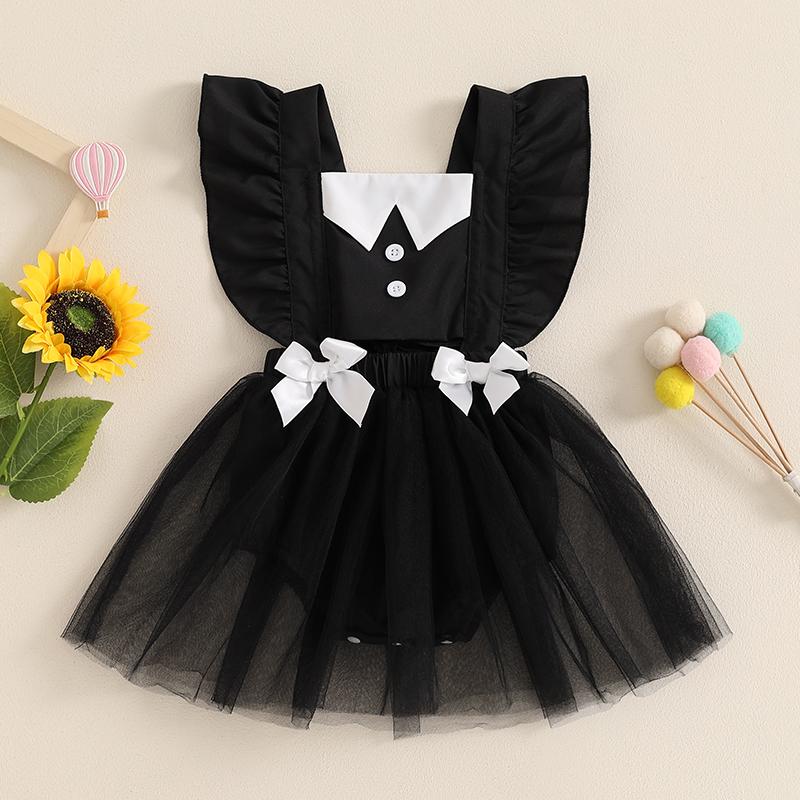 Newborn Infant Baby Girl Halloween Romper Dress Flutter Sleeves Square Neck Tulle Patchwork Jumpsuit Costumes 70 чёрный
Newborn Infant Baby Girl Halloween Romper Dress Flutter Sleeves Square Neck Tulle Patchwork Jumpsuit Costumes 70 чёрный