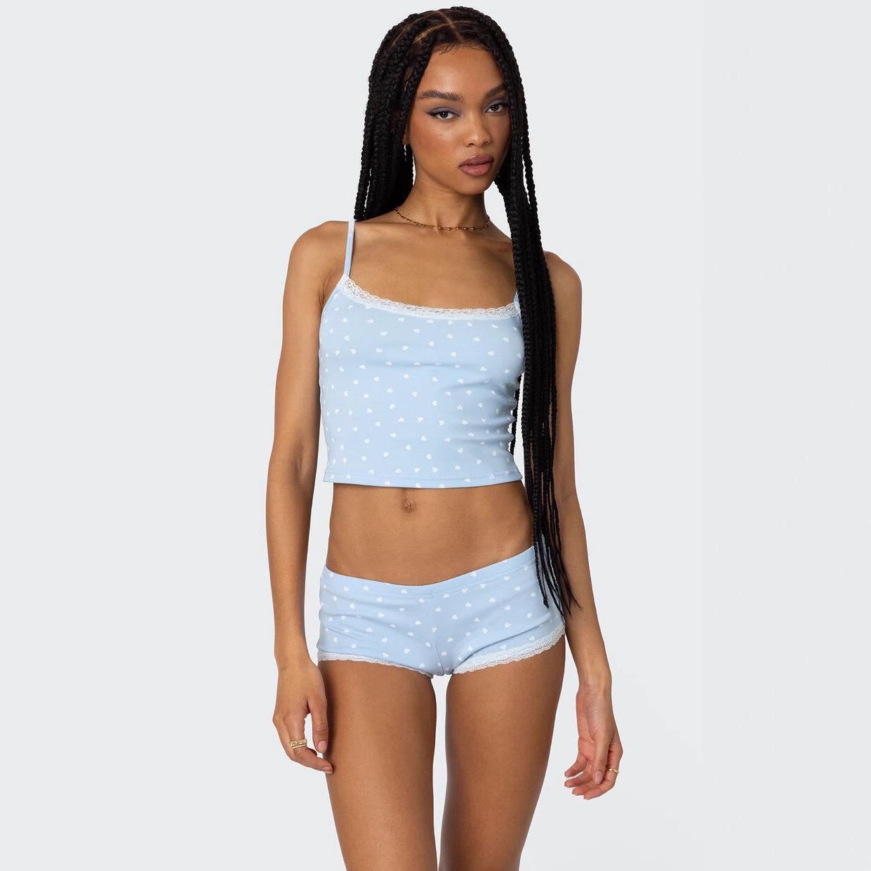 2025 Spring/Summer European & American Women s Fashion Printed Camisole and Shorts Set M світло-синій колір
2025 Spring/Summer European & American Women s Fashion Printed Camisole and Shorts Set M світло-синій колір