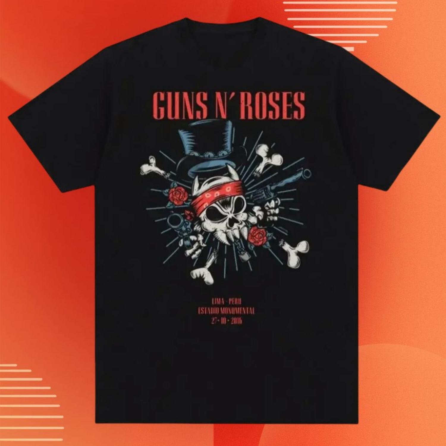 Guns & Roses Graphic Print T-shirt Vintage Rock Band Street Wear Short Sleeve Stylish Sailor Crew Neck T-shirt S
Guns & Roses Graphic Print T-shirt Vintage Rock Band Street Wear Short Sleeve Stylish Sailor Crew Neck T-shirt S