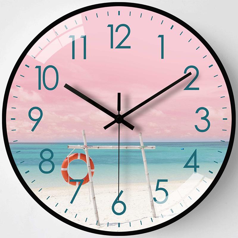 10-inch 25cm creative pink beach living room wall clock simple wall quartz clock internet celebrity silent clock watch
10-inch 25cm creative pink beach living room wall clock simple wall quartz clock internet celebrity silent clock watch