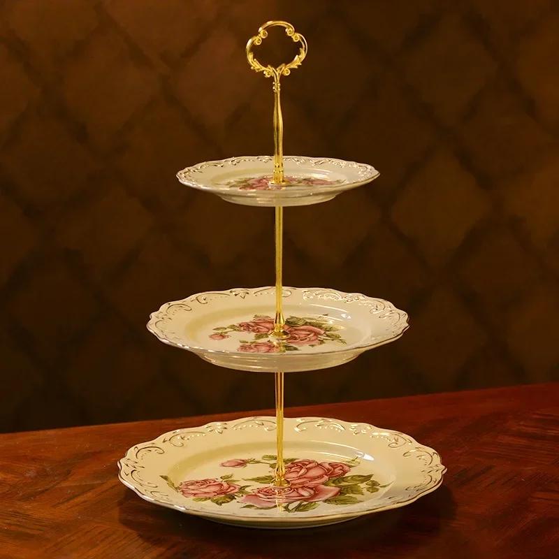 Rose Flower Hand Painted 3 Layer Cake Stand Nordic Dessert Pastry Plate Fruit Snack Dish Tableware Household Kitchenware
Rose Flower Hand Painted 3 Layer Cake Stand Nordic Dessert Pastry Plate Fruit Snack Dish Tableware Household Kitchenware