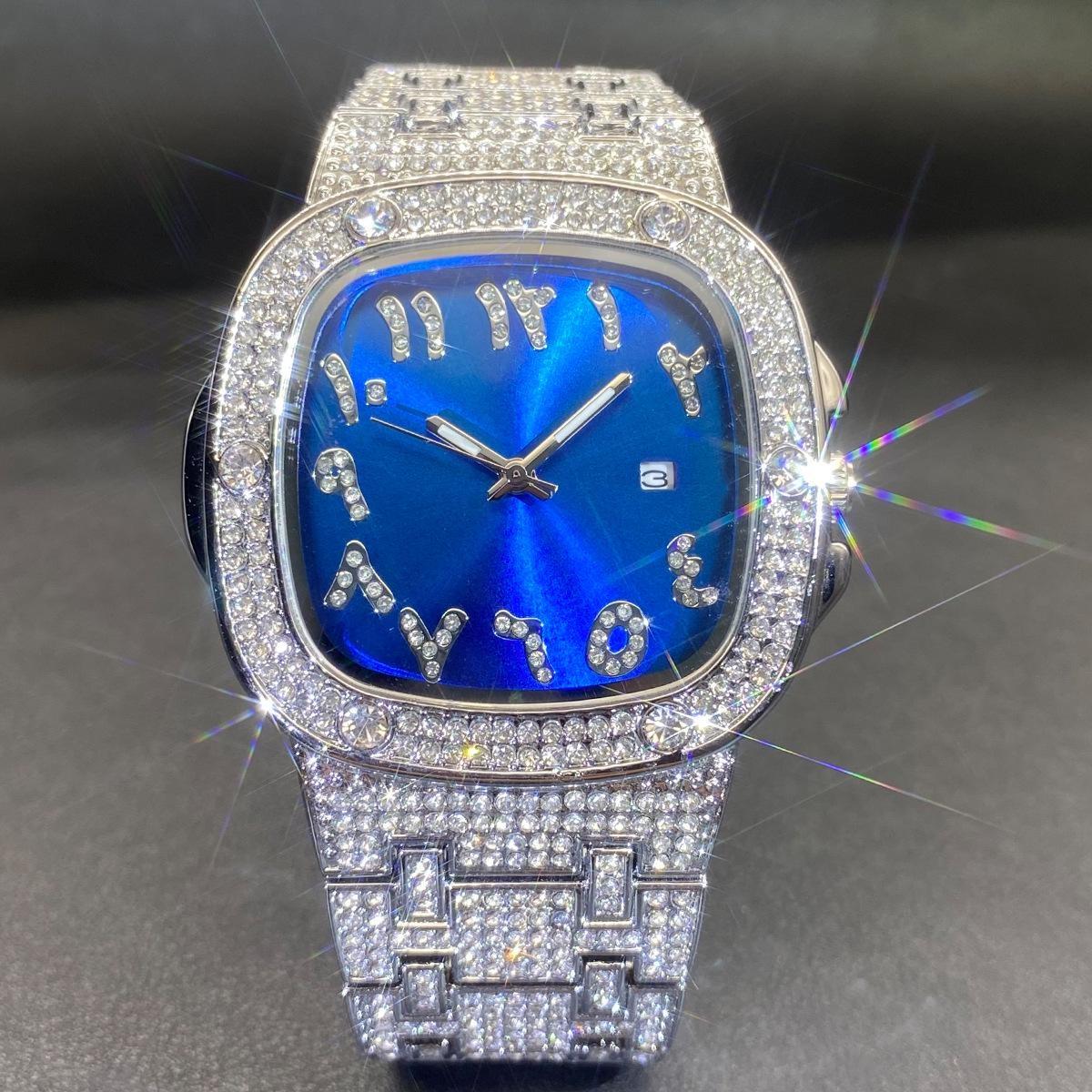 Luxury Rhinestone Men Business Watches Fashion Square Dial Steel Band Quartz Wristwatch Date Luminous Hands Reloj Hombre срібний/синій
Luxury Rhinestone Men Business Watches Fashion Square Dial Steel Band Quartz Wristwatch Date Luminous Hands Reloj Hombre срібний/синій