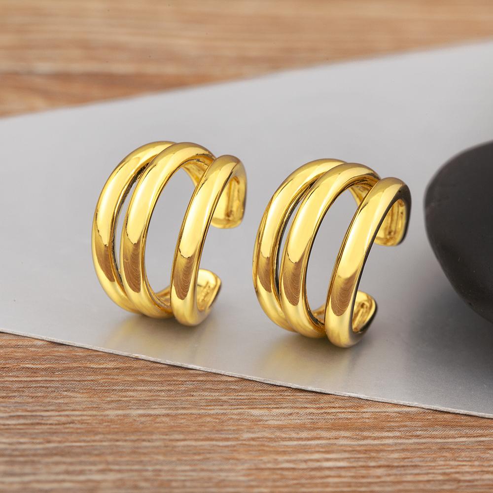 Nidin New Retro Simple Style Multilayer Ear Clip Earrings 3 Styles For Women Copper Ear Jewelry Engagement Wedding Party Gifts
Nidin New Retro Simple Style Multilayer Ear Clip Earrings 3 Styles For Women Copper Ear Jewelry Engagement Wedding Party Gifts