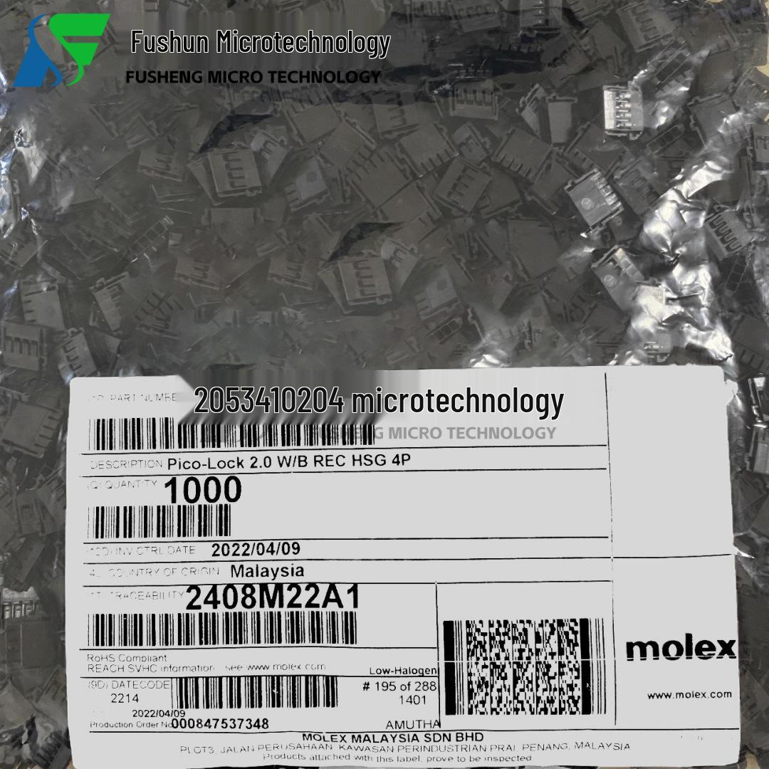 Molex 205341-0204 4P 2.0mm Pitch Housing Connector - Original Stock Bulk 1000 Pcs Unit Price
Molex 205341-0204 4P 2.0mm Pitch Housing Connector - Original Stock Bulk 1000 Pcs Unit Price