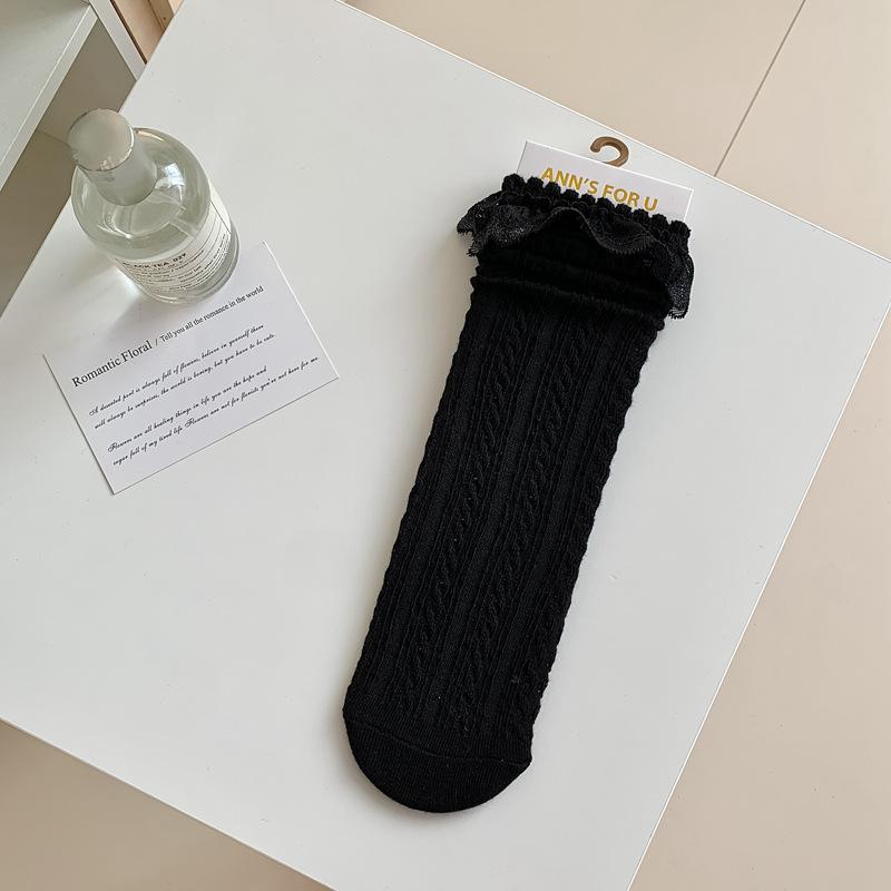 Autumn Lace Socks Children Korean College Wind Lace Edge Twist Medium Tube Stacking Socks Jk Women S Socks Long One size fits all чорний
Autumn Lace Socks Children Korean College Wind Lace Edge Twist Medium Tube Stacking Socks Jk Women S Socks Long One size fits all чорний