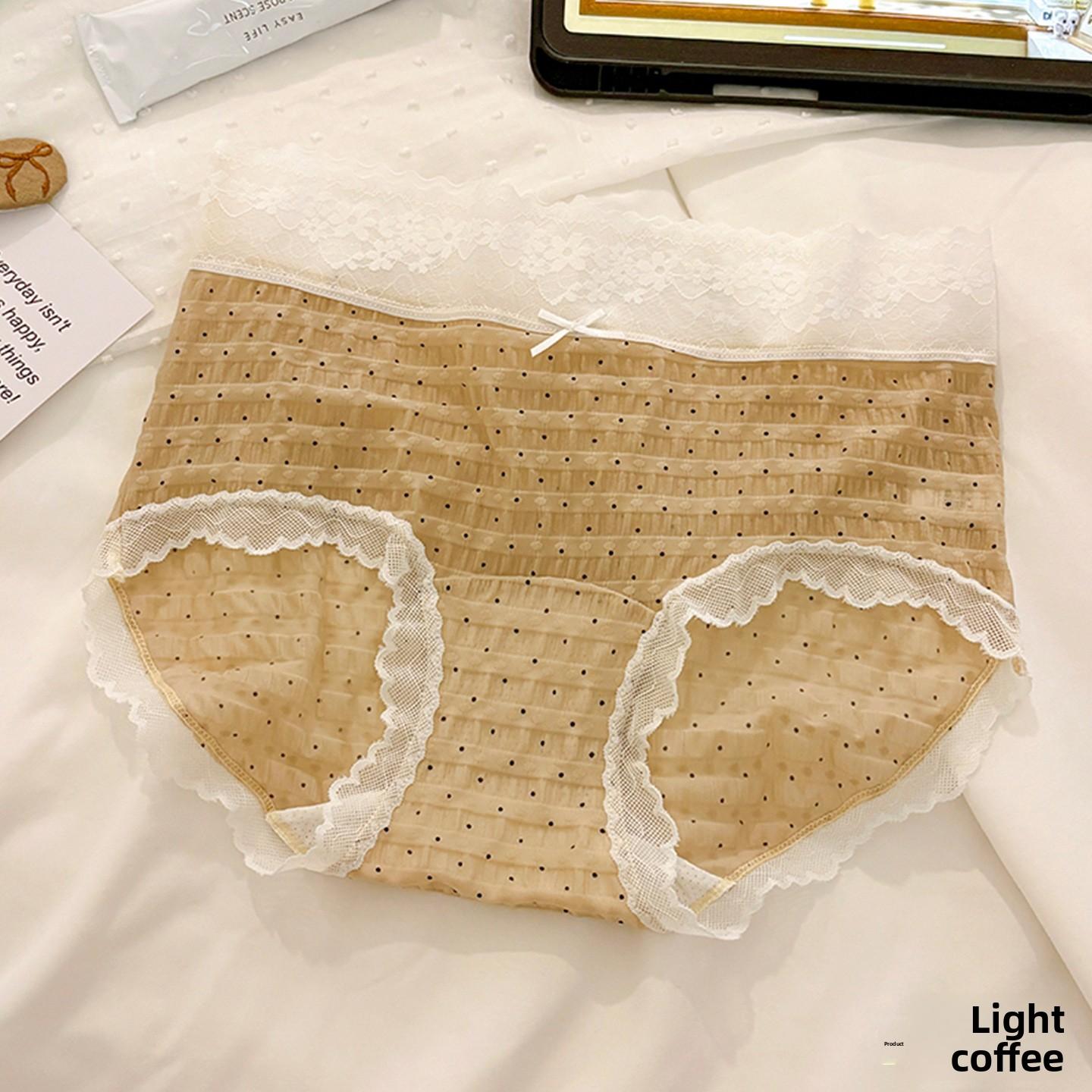 Ladies Summer Pure To Polka Dot Mesh Lace Bubble Cloud Yarn Without Mark High Waist Triangle Briefs XL
Ladies Summer Pure To Polka Dot Mesh Lace Bubble Cloud Yarn Without Mark High Waist Triangle Briefs XL