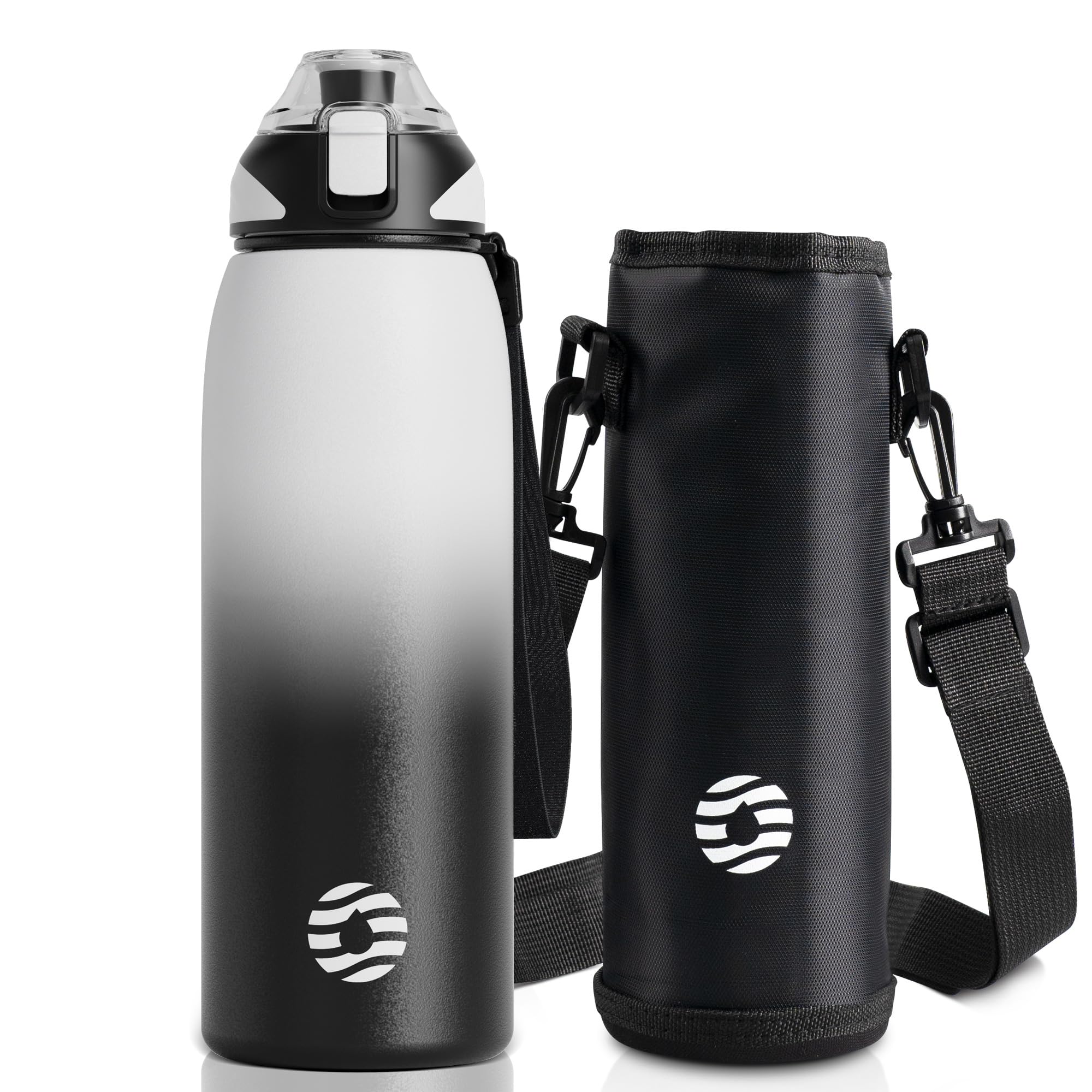 FJbottle Water 1 Vacuum Sports Cold Compatible with Sports Wide Easy to Stainless Steel Water Bottle Includes Cleaning Black x White Bottle, Liter,
FJbottle Water 1 Vacuum Sports Cold Compatible with Sports Wide Easy to Stainless Steel Water Bottle Includes Cleaning Black x White Bottle, Liter,