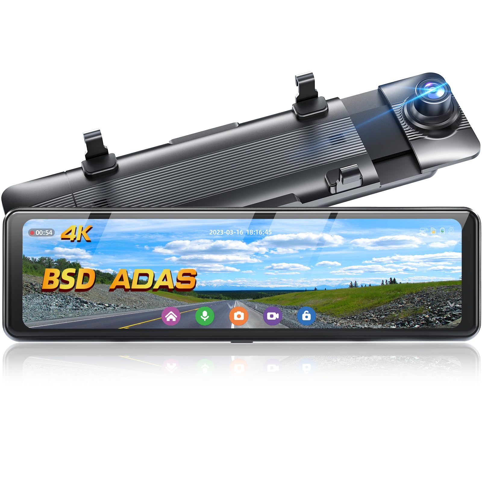 GKU Mirror Drive Recorder Driving 64 ГБ SD-карта 11-дюймовый приводной регистратор SONY IMX589 сенсорная панель передняя и задняя камера IP67 водонепроницаемая задняя камера 8
GKU Mirror Drive Recorder Driving 64 ГБ SD-карта 11-дюймовый приводной регистратор SONY IMX589 сенсорная панель передняя и задняя камера IP67 водонепроницаемая задняя камера 8
