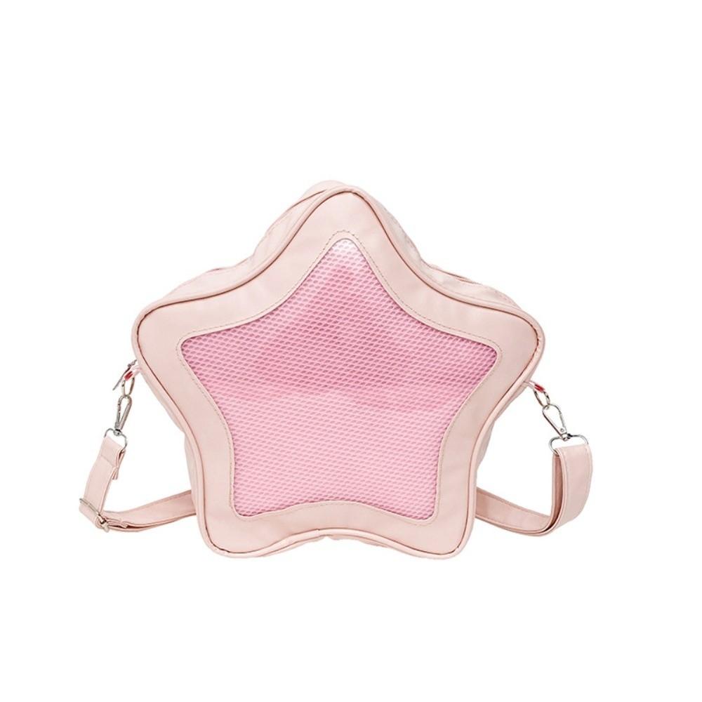 Transparent Pentagram Shoulder Pouch PU Leather PVC Five-pointed Star Ita Bag Waterproof Large Capacity Y2K Badge Display Bag рожевий
Transparent Pentagram Shoulder Pouch PU Leather PVC Five-pointed Star Ita Bag Waterproof Large Capacity Y2K Badge Display Bag рожевий
