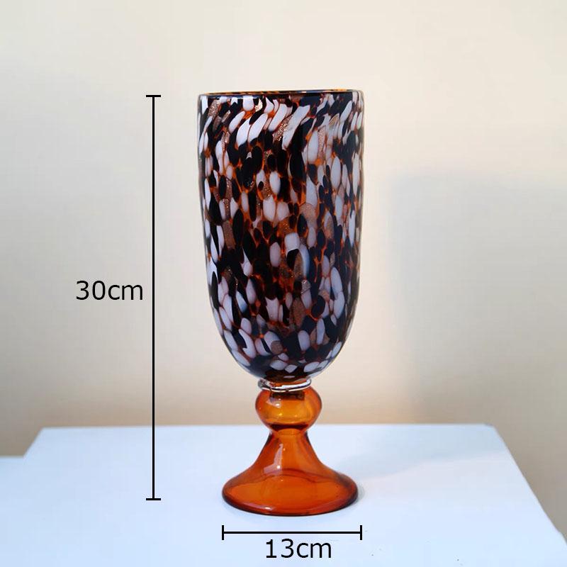 Mottled Painted Texture Goblet Vase Glass Flower Pots Desk Decoration Flowers Arrangement Floral Vases Room Aesthetic Decor
Mottled Painted Texture Goblet Vase Glass Flower Pots Desk Decoration Flowers Arrangement Floral Vases Room Aesthetic Decor