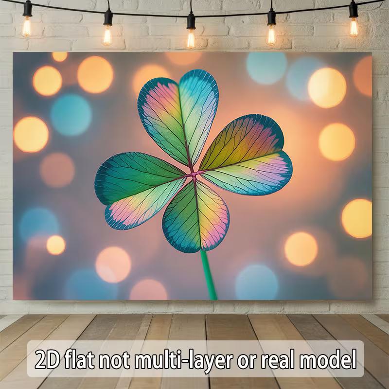 2D Lucky Four Leaf Clover Backdrop, St. Patrick s Day Party Background Cloth 47.2x31.5inch/120*80cm
2D Lucky Four Leaf Clover Backdrop, St. Patrick s Day Party Background Cloth 47.2x31.5inch/120*80cm