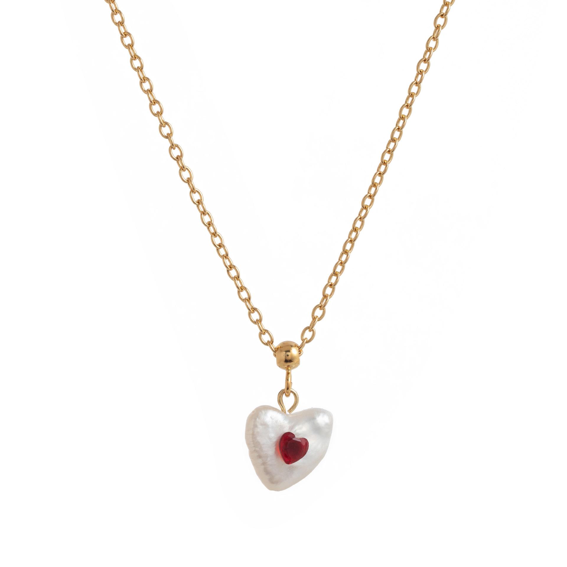 Niche Women S Pearl Love Pendant Necklace Colored Zircon Temperament Diamond-Set Heart-Shaped Cold Wind
Niche Women S Pearl Love Pendant Necklace Colored Zircon Temperament Diamond-Set Heart-Shaped Cold Wind