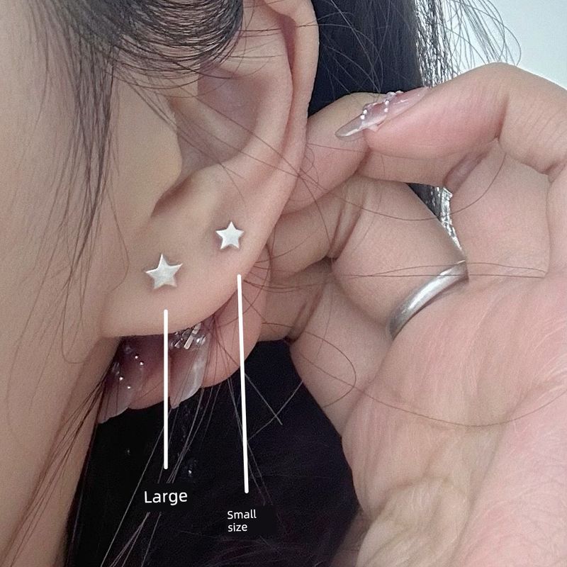 Star 999 Pure Silver Ear-Caring Small Star Stud Earrings Mini Small Exquisite Silver Earrings Bone Nail Ear Ear Bone Pin No Need to Take off Small size XINGX pair
Star 999 Pure Silver Ear-Caring Small Star Stud Earrings Mini Small Exquisite Silver Earrings Bone Nail Ear Ear Bone Pin No Need to Take off Small size XINGX pair