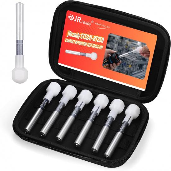 JRready ST5240-HT250 Набір інструментів для перевірки роз ємів, 16 шт. Контактні гнізда та штифтові тестові наконечники, Інструмент для роботи з електричними системами, Знімний 6PCS Retention Tester
JRready ST5240-HT250 Набір інструментів для перевірки роз ємів, 16 шт. Контактні гнізда та штифтові тестові наконечники, Інструмент для роботи з електричними системами, Знімний 6PCS Retention Tester