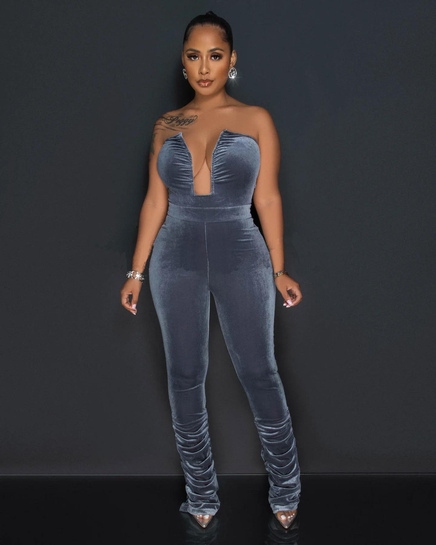 RC3245 Женский бархатный комбинезон в европейском и американском стиле — сексуальный, повседневный, трансграничный тренд 2XL серый
RC3245 Женский бархатный комбинезон в европейском и американском стиле — сексуальный, повседневный, трансграничный тренд 2XL серый