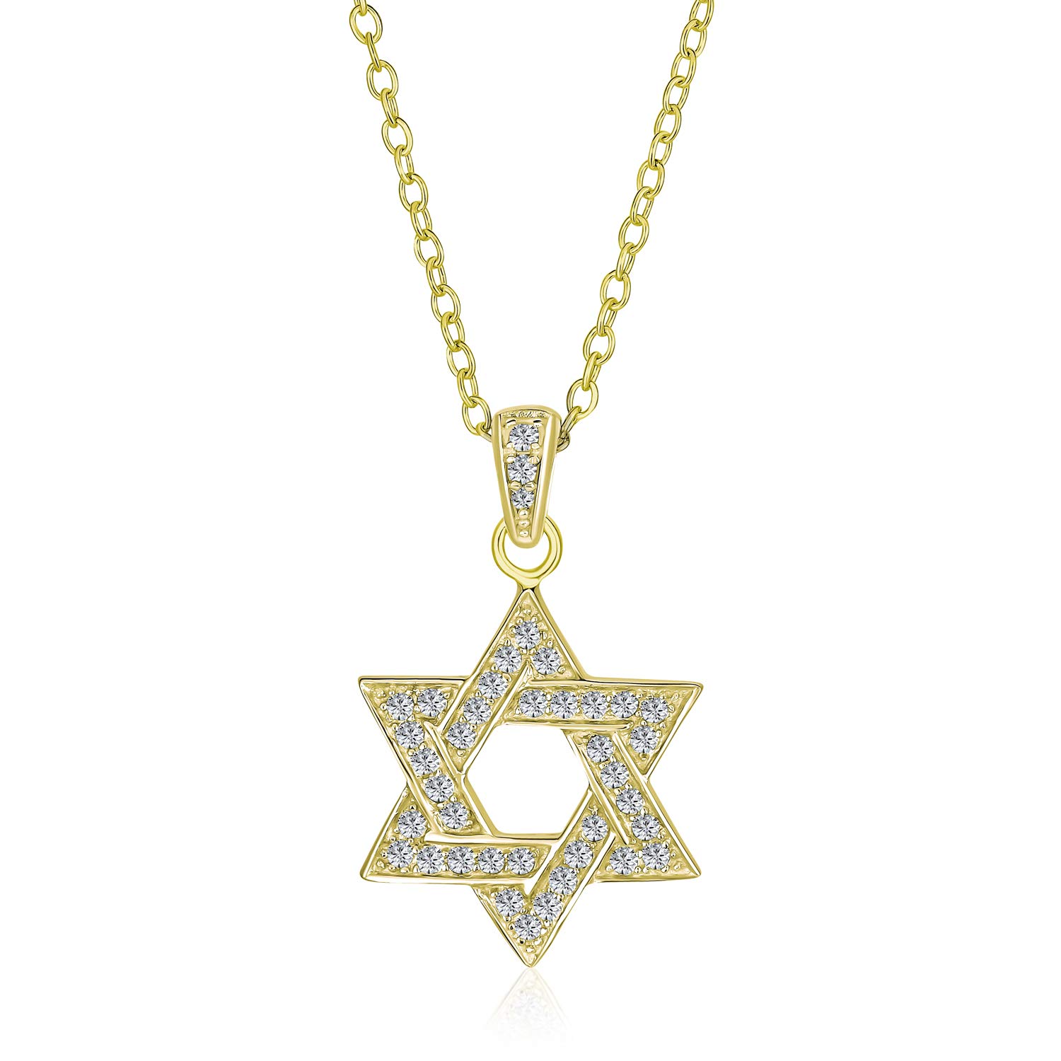 Traditional Hanukkah Star of David Pendant CZ 14K Gold Plated Sterling Bat Mitzvah for Women Teens Necklace Accent, & Silver, &
Traditional Hanukkah Star of David Pendant CZ 14K Gold Plated Sterling Bat Mitzvah for Women Teens Necklace Accent, & Silver, &