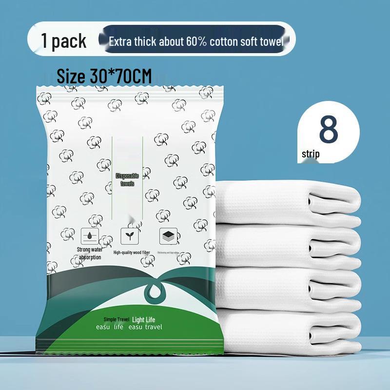 Очень большие сжатые хлопковые дорожные полотенца: Одноразовые, Плотные, В индивидуальной упаковке и Портативные для лица и тела. Portable