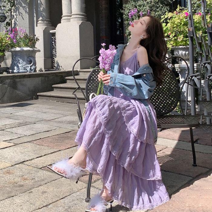 Original size Summer new Korean version niche atmosphere temperament French suspender cake dress dress women s skirt 2XL фіолетовий
Original size Summer new Korean version niche atmosphere temperament French suspender cake dress dress women s skirt 2XL фіолетовий