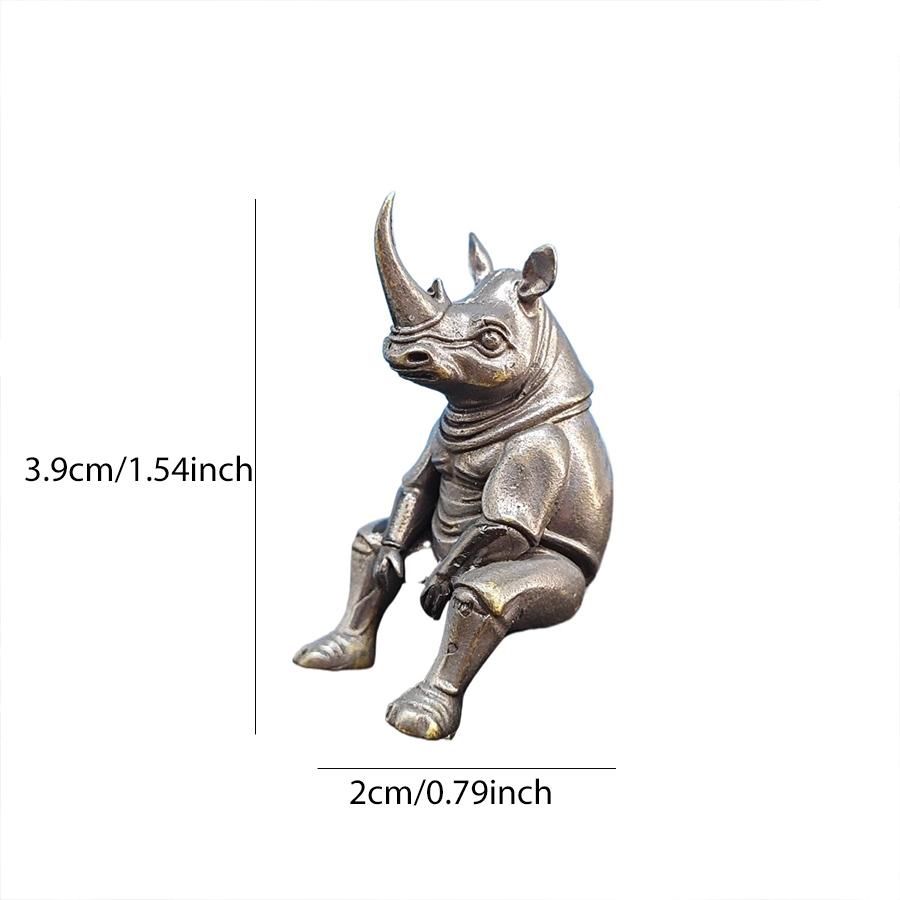 Vintage Brass Rhinoceros Ornament Antique Rhinoceros Decoration Sitting Posture Rhinoceros Model Vehicle Mounted Ornament
Vintage Brass Rhinoceros Ornament Antique Rhinoceros Decoration Sitting Posture Rhinoceros Model Vehicle Mounted Ornament