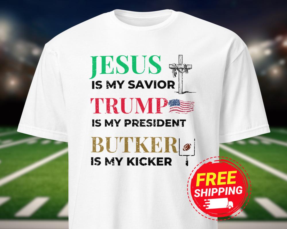 NEW Jesus Trump Shirt Butker Shirt 2024 Election Chiefs Fan Harrison Butker Unisex T-Shirt XXXXL
NEW Jesus Trump Shirt Butker Shirt 2024 Election Chiefs Fan Harrison Butker Unisex T-Shirt XXXXL