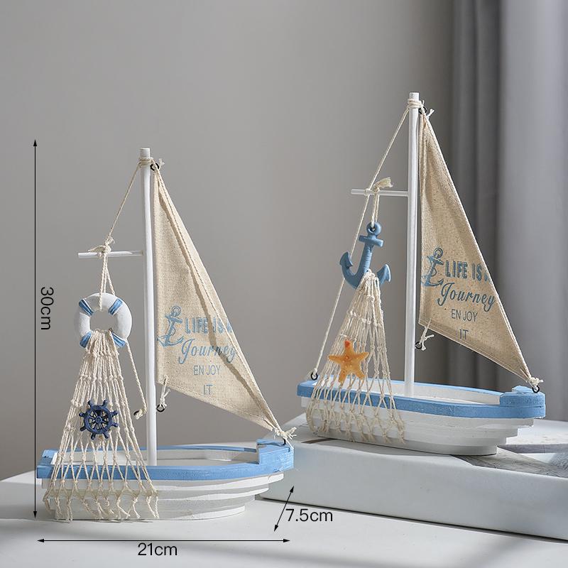 Mediterranean-Style Wooden Sailboat Figurines - Small Decorative Handicraft Ornaments
Mediterranean-Style Wooden Sailboat Figurines - Small Decorative Handicraft Ornaments