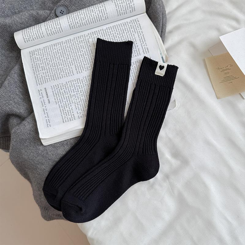 Autumn New Products Xiaohe Si Dong Gate Tide Double Needle Vertical Strip Luokou Love Cloth Standard Medium Socks One size fits all чорний
Autumn New Products Xiaohe Si Dong Gate Tide Double Needle Vertical Strip Luokou Love Cloth Standard Medium Socks One size fits all чорний