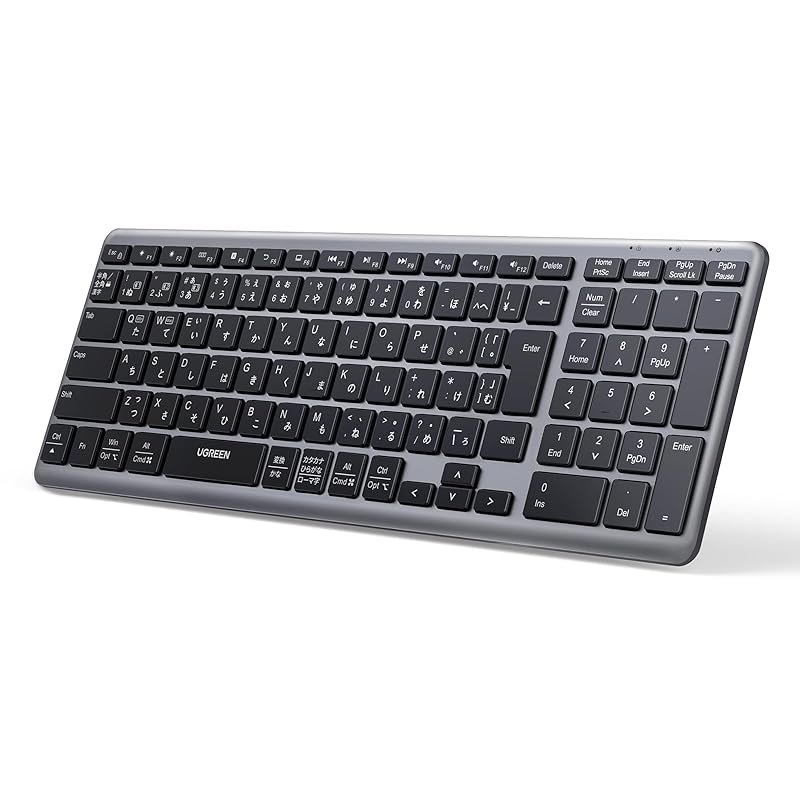 UGREEN wireless keyboard Bluetooth & 2.4G USB-C rechargeable wireless Thin Japanese sequence JIS keyboard
UGREEN wireless keyboard Bluetooth & 2.4G USB-C rechargeable wireless Thin Japanese sequence JIS keyboard