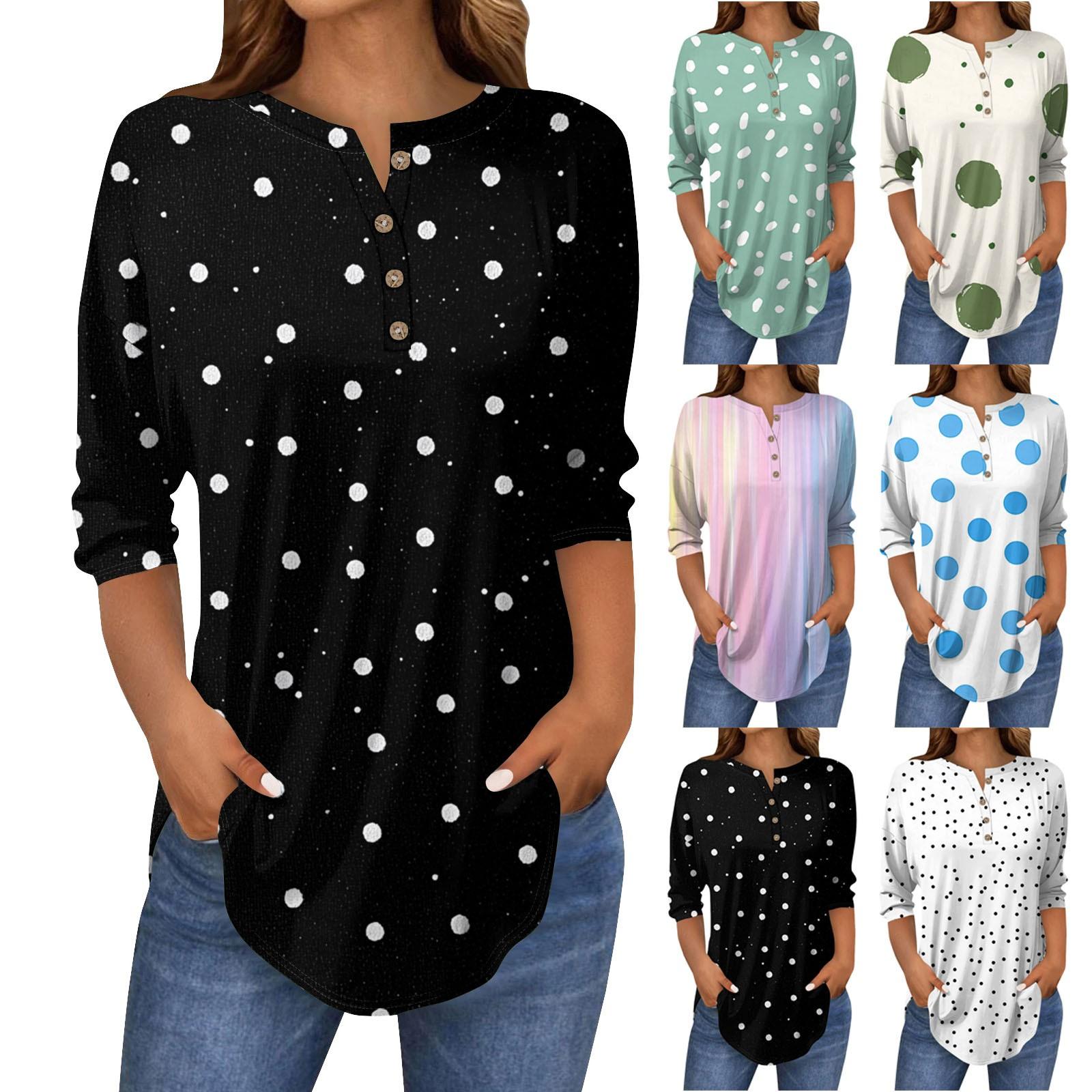 Women s Fashion Casual Three-quarter Sleeve Striped Printed Round Neck T-shirt Top S білий
Women s Fashion Casual Three-quarter Sleeve Striped Printed Round Neck T-shirt Top S білий