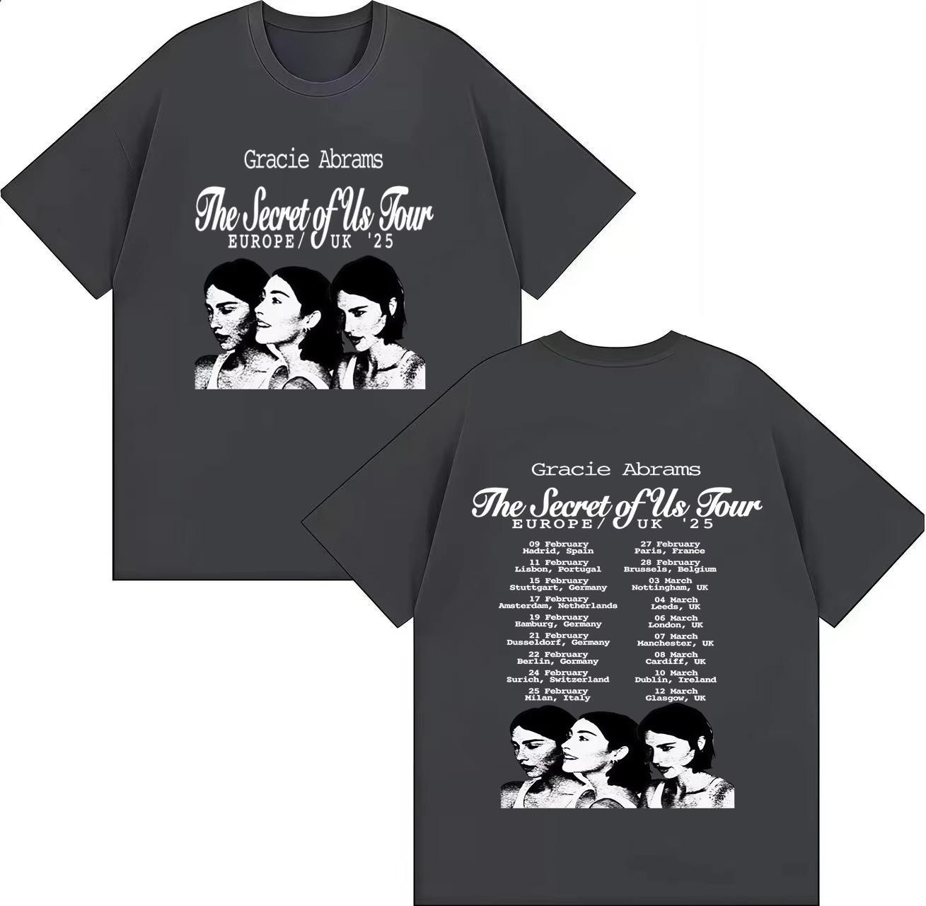 Fashion Singer Gracie Abrams Our Secret Pattern Shirt Mens and Womens Roundneck 2026 Summer Printed Pure Cotton Tshirt S
Fashion Singer Gracie Abrams Our Secret Pattern Shirt Mens and Womens Roundneck 2026 Summer Printed Pure Cotton Tshirt S