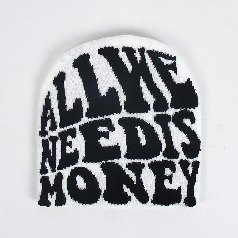 Винтажная шерстяная акриловая вязаная шапка Y2K, женская зимняя теплая шапка-бини в стиле Харадзюку, повседневная кепка Skullies для улицы