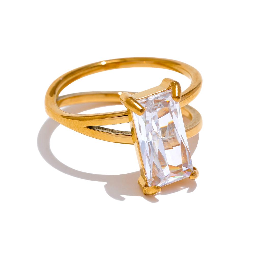 Yhpup Luxury Bling Cubic Zirconia Ring for Women Stainless Steel 18k Gold Color Geometric Simple Stylish Jewelry for Women Gift 6
Yhpup Luxury Bling Cubic Zirconia Ring for Women Stainless Steel 18k Gold Color Geometric Simple Stylish Jewelry for Women Gift 6