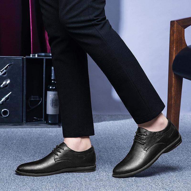 Embossed plaid pattern business leather shoes men s cowhide soft sole lace-up wedding shoes breathable work leather shoes men 37
Embossed plaid pattern business leather shoes men s cowhide soft sole lace-up wedding shoes breathable work leather shoes men 37