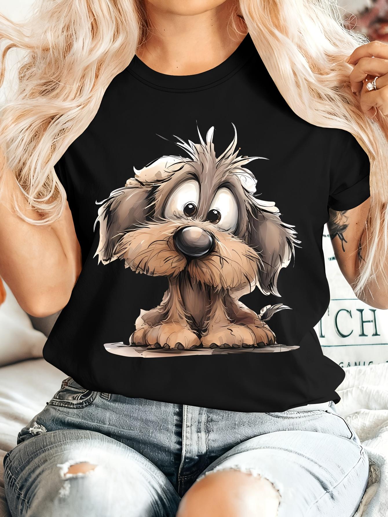 Summer Vitality Women s Summer Clothing - Short Sleeve T-Shirt with Round Neck Featuring a Print of a Fluffy Puppy with Big Round Eyes. Comfortable. S 3XL дубильна кора
Summer Vitality Women s Summer Clothing - Short Sleeve T-Shirt with Round Neck Featuring a Print of a Fluffy Puppy with Big Round Eyes. Comfortable. S 3XL дубильна кора