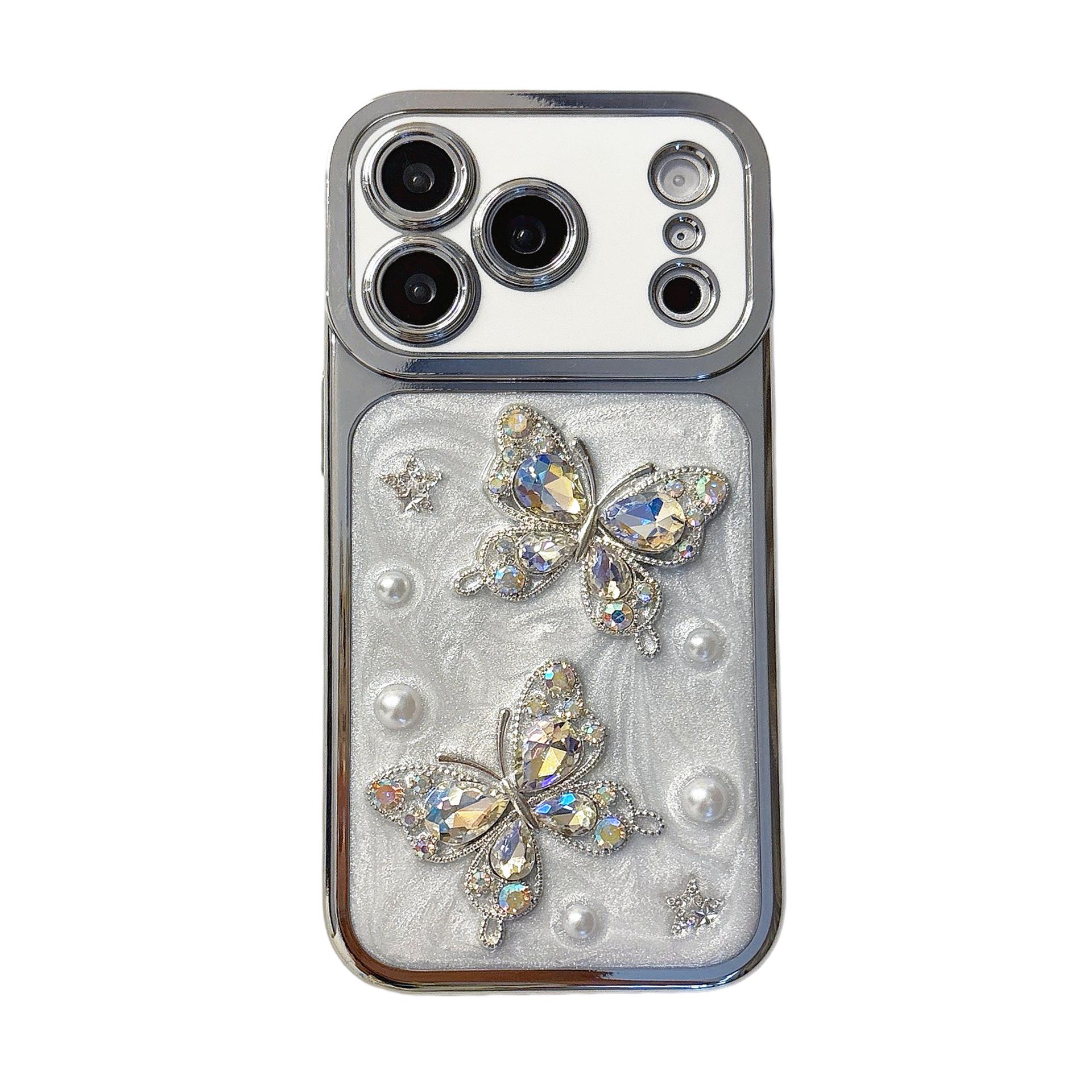 3D Pearl Butterfly Epoxy Electroplated Full Coverage Protective Case for Apple 17 Pro Max Apple 15 Pro
3D Pearl Butterfly Epoxy Electroplated Full Coverage Protective Case for Apple 17 Pro Max Apple 15 Pro
