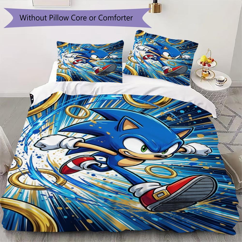 Sonic the Hedgehog Pattern Bedding uilt Set uilt Cover Pillowcase Home Decoration Birthday Gift (1 * duvet cover + 2 * pillowcase without core) 135x200cm
Sonic the Hedgehog Pattern Bedding uilt Set uilt Cover Pillowcase Home Decoration Birthday Gift (1 * duvet cover + 2 * pillowcase without core) 135x200cm