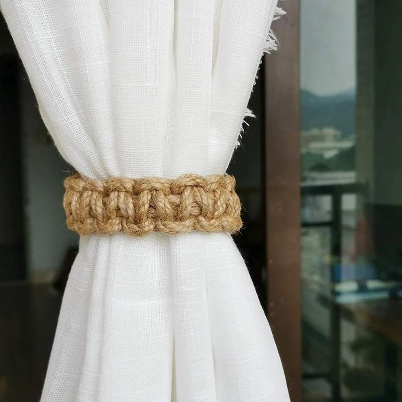 Jute Braided Curtain Holdback Rope Curtain Tiebacks for Decorative Curtain Holdbacks Fashion Woven Hanging Bandage Home Decor
Jute Braided Curtain Holdback Rope Curtain Tiebacks for Decorative Curtain Holdbacks Fashion Woven Hanging Bandage Home Decor