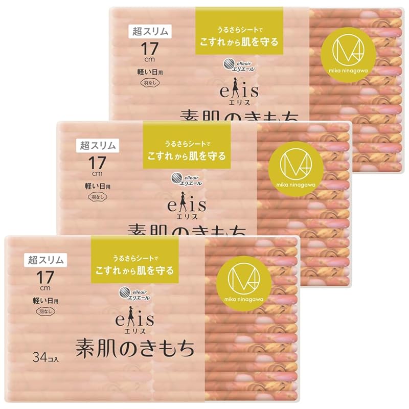 Ellis M/mika ninagawa collaboration design 4th edition Feeling of bare skin super slim No wings 17cm (light daily use) 102 sheets (34 sheets x 3
Ellis M/mika ninagawa collaboration design 4th edition Feeling of bare skin super slim No wings 17cm (light daily use) 102 sheets (34 sheets x 3