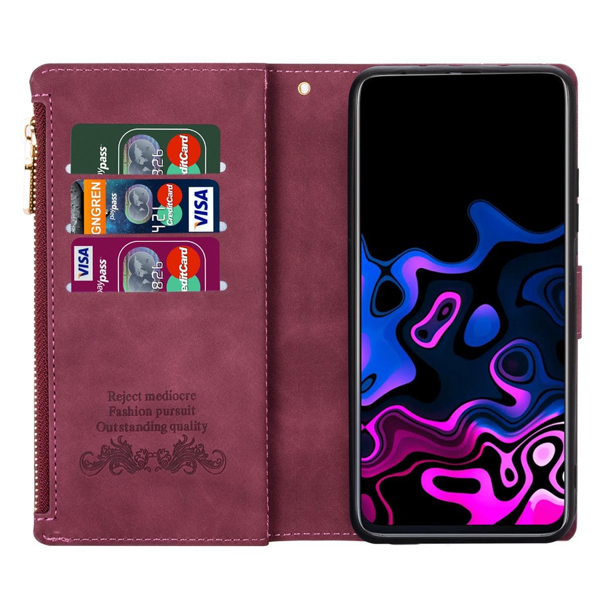 For Xiaomi 13 Zipper Pocket PU Leather Color Splicing Cover Imprinted Lines Stand Magnetic Flip Wallet Phone with Strap Wine Red
For Xiaomi 13 Zipper Pocket PU Leather Color Splicing Cover Imprinted Lines Stand Magnetic Flip Wallet Phone with Strap Wine Red