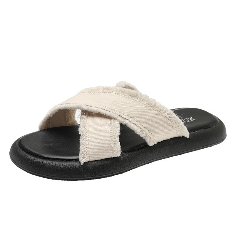 Soft-bottomed cool slippers women s summer new cross denim open-toed flat-bottomed Roman fairy wind one-word 35
Soft-bottomed cool slippers women s summer new cross denim open-toed flat-bottomed Roman fairy wind one-word 35