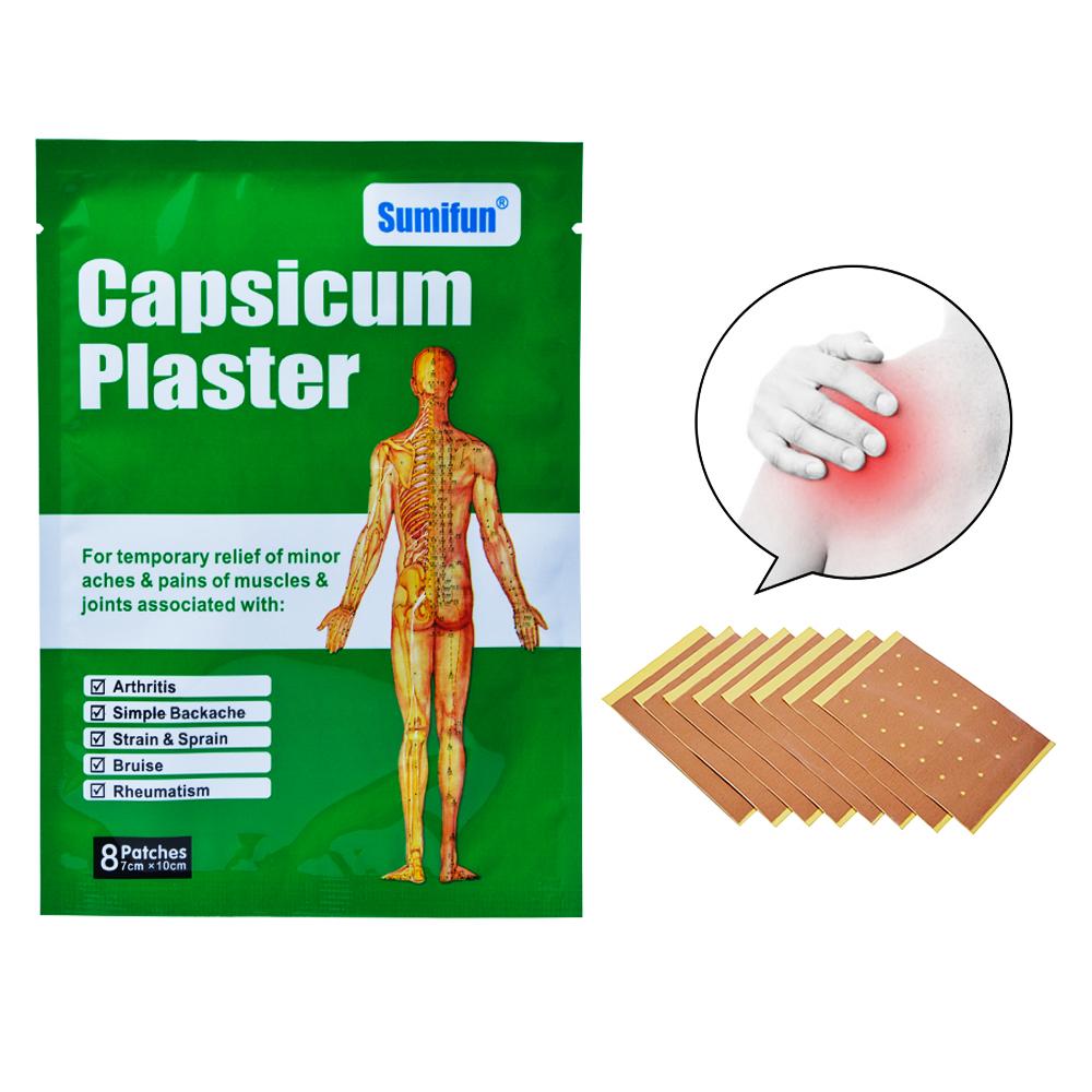 8Pcs/bag New Arrival Chinese Capsicum plaster Muscle Strain & Sprain And Back Joint Pacth Body Relax Health Care 1bag
8Pcs/bag New Arrival Chinese Capsicum plaster Muscle Strain & Sprain And Back Joint Pacth Body Relax Health Care 1bag
