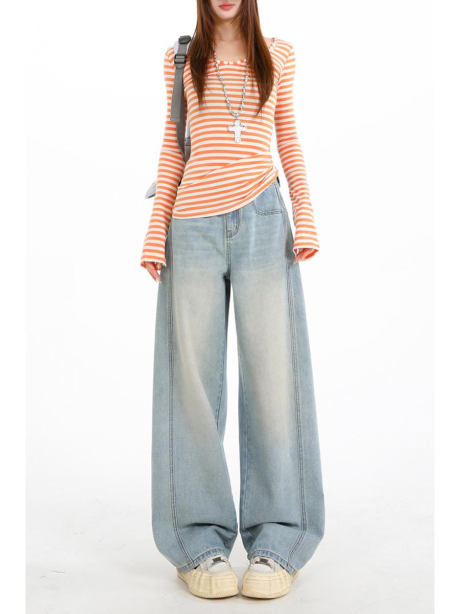 Spring Versatile 3D Cut Color-Block Curved Leg Women s Loose Jeans Small
Spring Versatile 3D Cut Color-Block Curved Leg Women s Loose Jeans Small