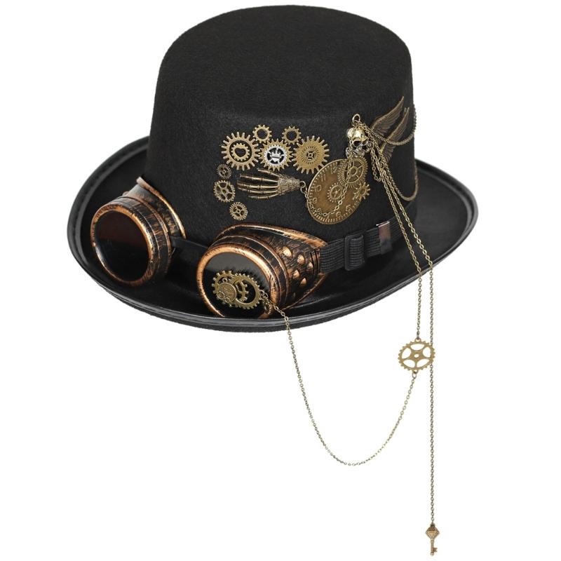 Gay Top Hat Steampunk Top Hat With Goggles Black Halloween Top Hat Carnival 1 чорний
Gay Top Hat Steampunk Top Hat With Goggles Black Halloween Top Hat Carnival 1 чорний