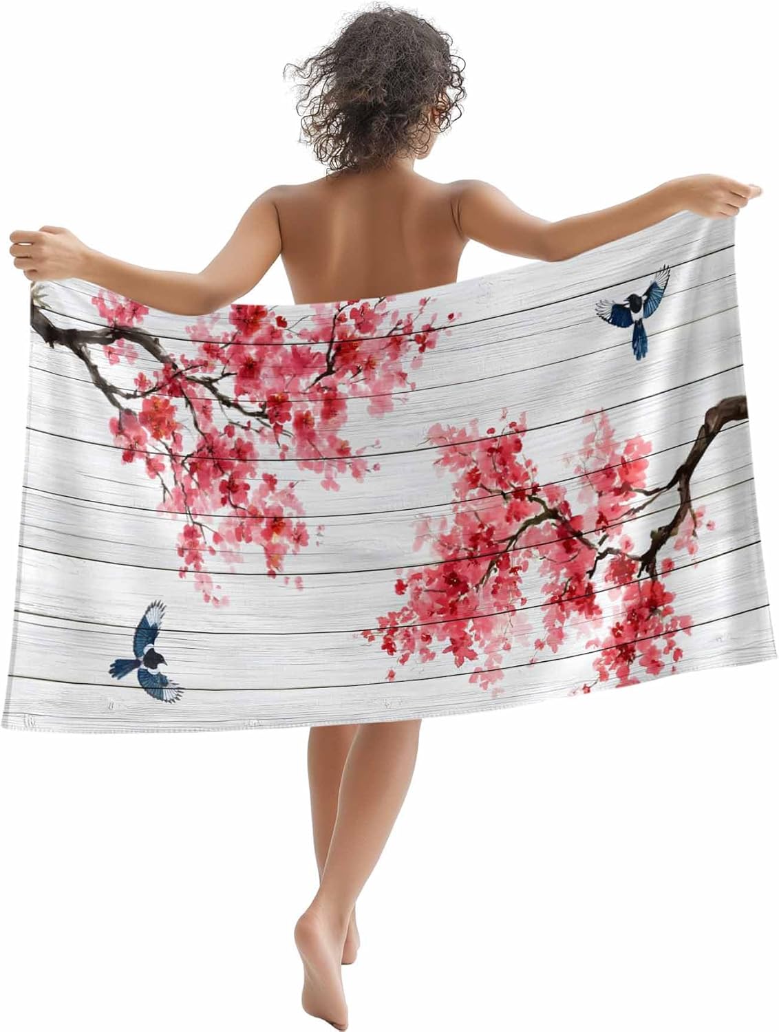 Spring Watercolor Flower Plum Blossom Beach Towels Bird Farm Sand Free Quick Dry Travel Towels Absorbent Swimming Pool Swim W30*H60(CM)
Spring Watercolor Flower Plum Blossom Beach Towels Bird Farm Sand Free Quick Dry Travel Towels Absorbent Swimming Pool Swim W30*H60(CM)