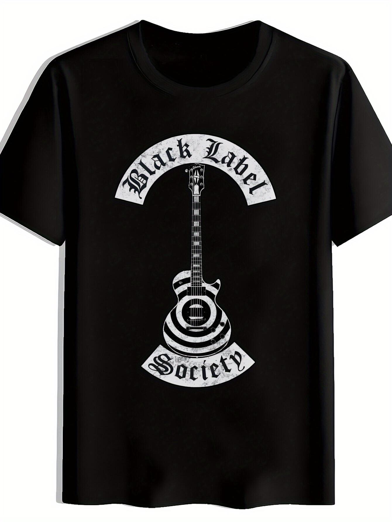 Vintage Rock Band Graphic T-shirt - Black Short Sleeve Round Neck Casual Summer Tee with Black Label Society & Guitar Print XXXXL
Vintage Rock Band Graphic T-shirt - Black Short Sleeve Round Neck Casual Summer Tee with Black Label Society & Guitar Print XXXXL