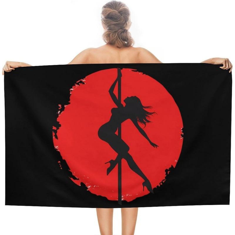 Vintage Pole Dance Silhouette Beach Towel, Black Polyester for Fitness Yoga Spa Gym W30*H60(CM)
Vintage Pole Dance Silhouette Beach Towel, Black Polyester for Fitness Yoga Spa Gym W30*H60(CM)