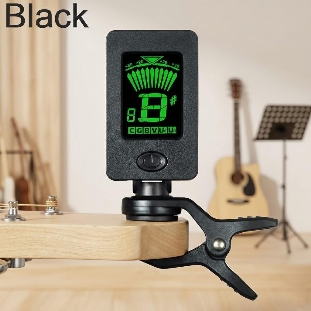 LCD Clip on Guitar Tuner Bass Tuner Violin Tuner Ukulele Chromatic Universal Sensitive Musical Instrument Accessories чорний
LCD Clip on Guitar Tuner Bass Tuner Violin Tuner Ukulele Chromatic Universal Sensitive Musical Instrument Accessories чорний